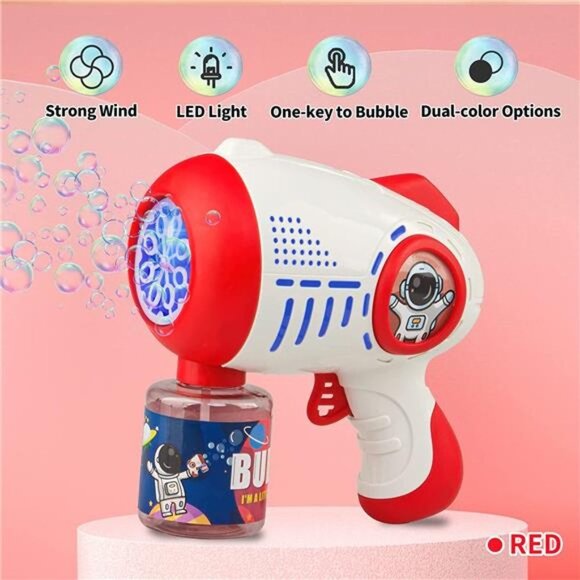 2 Pack Space Bubble Machine Guns with Light for Summer - Picture 6 of 6